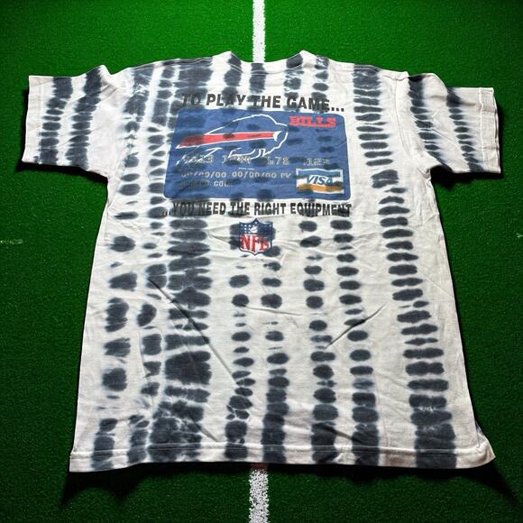 Vintage MBNA Buffalo Bills Visa Credit Card Promo Men’s XL T-Shirt Custom Dye - Picture 1 of 6